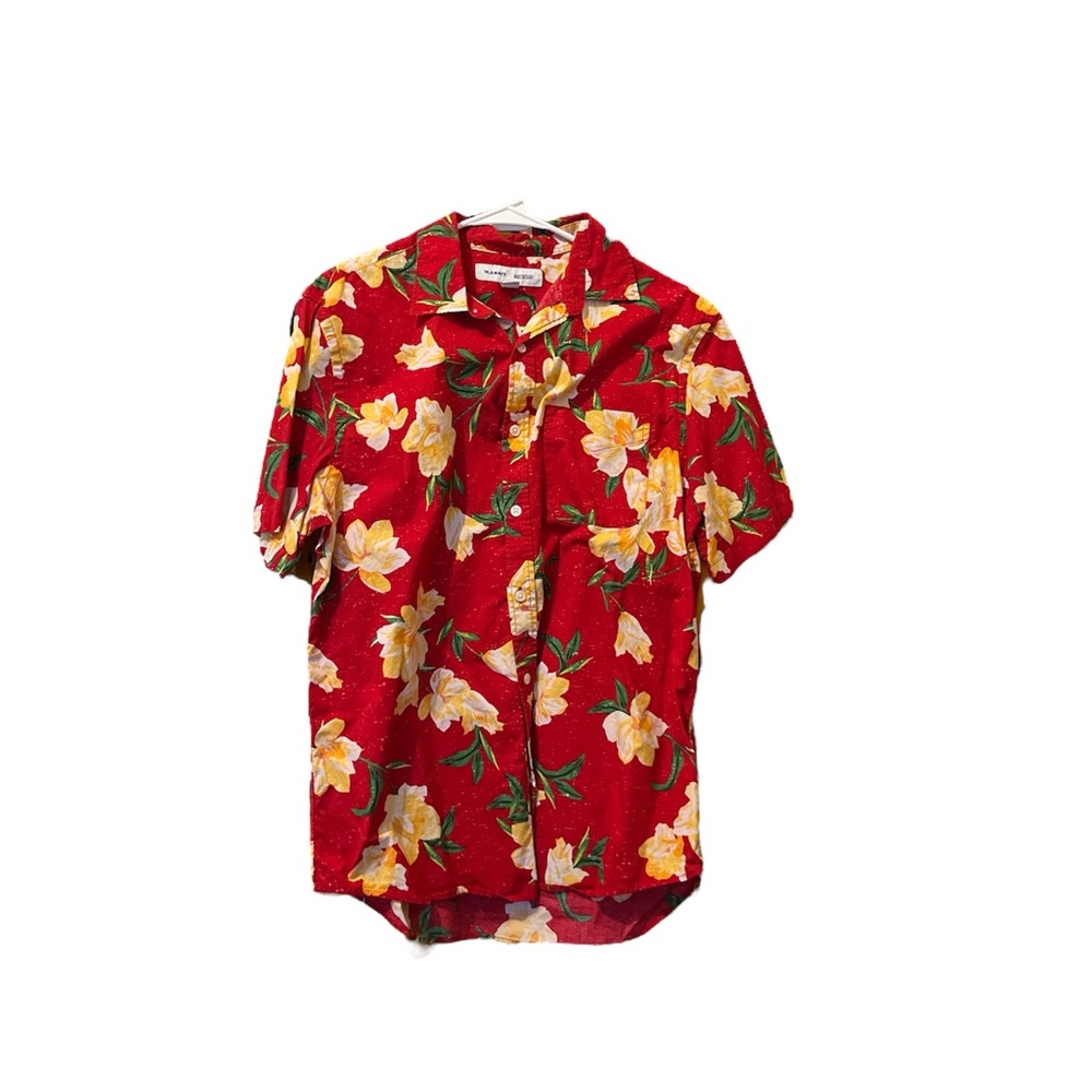 Old Navy Red Floral Men's Shirt